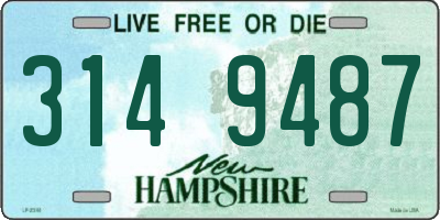 NH license plate 3149487