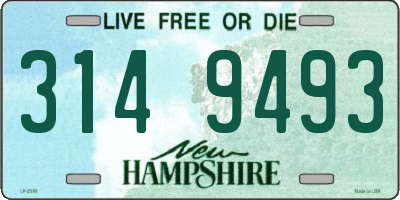 NH license plate 3149493