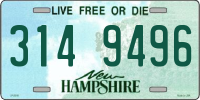 NH license plate 3149496