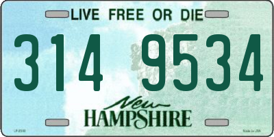 NH license plate 3149534