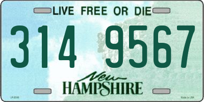 NH license plate 3149567