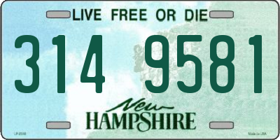 NH license plate 3149581