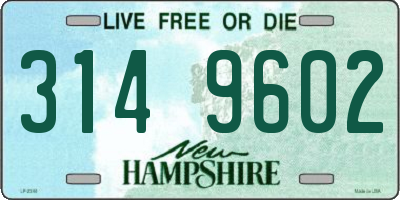 NH license plate 3149602