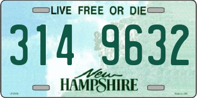 NH license plate 3149632