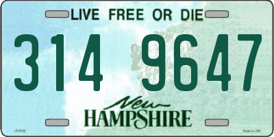 NH license plate 3149647