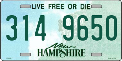 NH license plate 3149650