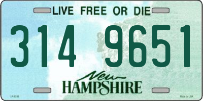 NH license plate 3149651