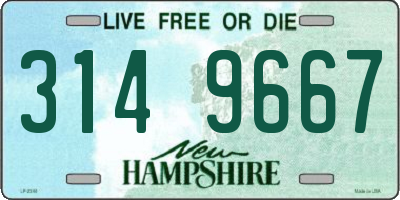 NH license plate 3149667