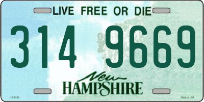 NH license plate 3149669