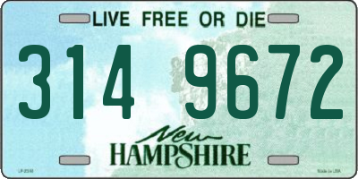NH license plate 3149672