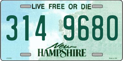 NH license plate 3149680