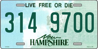 NH license plate 3149700