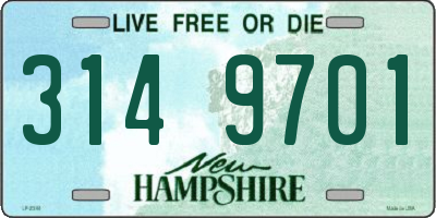 NH license plate 3149701