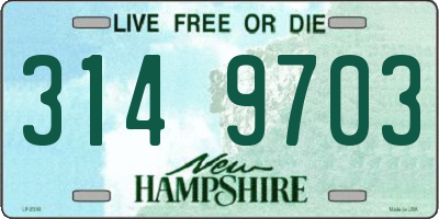 NH license plate 3149703