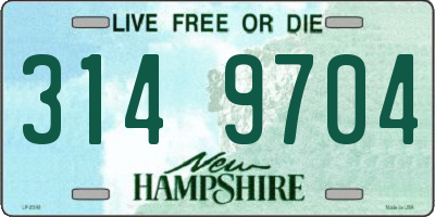 NH license plate 3149704