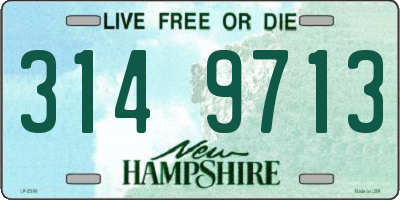 NH license plate 3149713