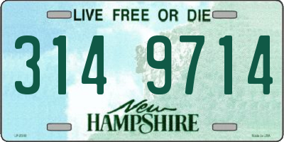 NH license plate 3149714