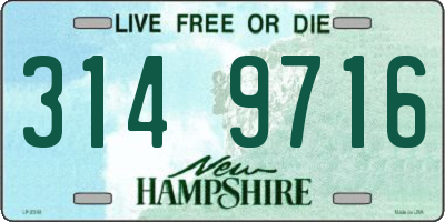 NH license plate 3149716