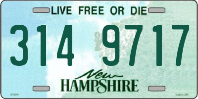 NH license plate 3149717