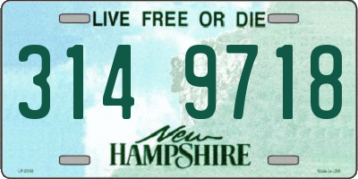 NH license plate 3149718