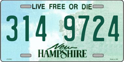 NH license plate 3149724