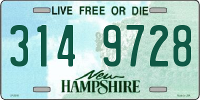 NH license plate 3149728