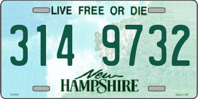 NH license plate 3149732