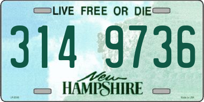 NH license plate 3149736