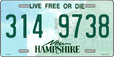 NH license plate 3149738