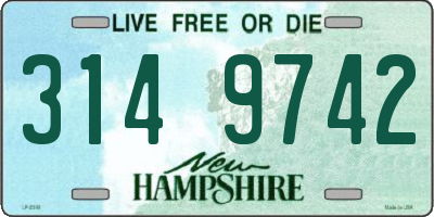 NH license plate 3149742
