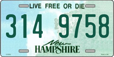 NH license plate 3149758