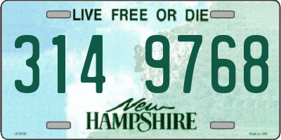 NH license plate 3149768