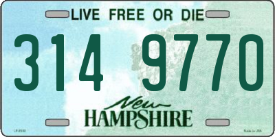 NH license plate 3149770