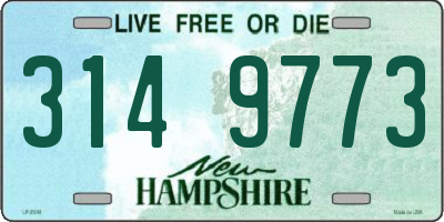NH license plate 3149773