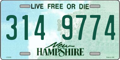 NH license plate 3149774