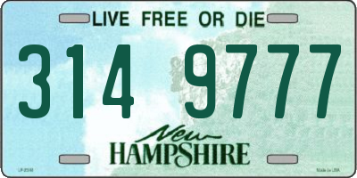 NH license plate 3149777