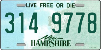 NH license plate 3149778