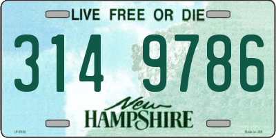 NH license plate 3149786
