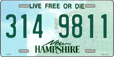 NH license plate 3149811