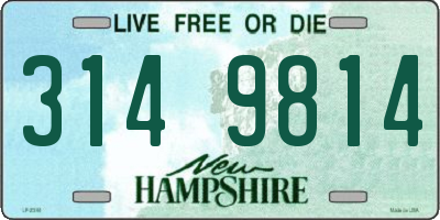 NH license plate 3149814