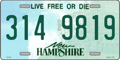 NH license plate 3149819