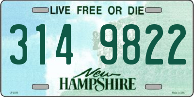 NH license plate 3149822