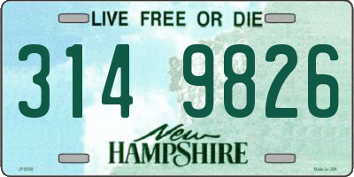 NH license plate 3149826