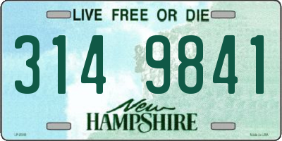 NH license plate 3149841