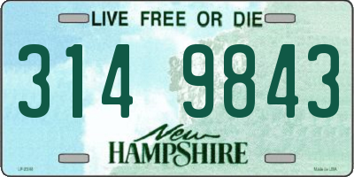 NH license plate 3149843