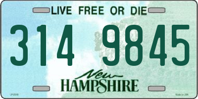 NH license plate 3149845