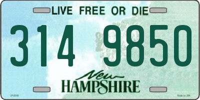 NH license plate 3149850