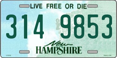 NH license plate 3149853