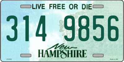 NH license plate 3149856
