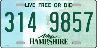 NH license plate 3149857